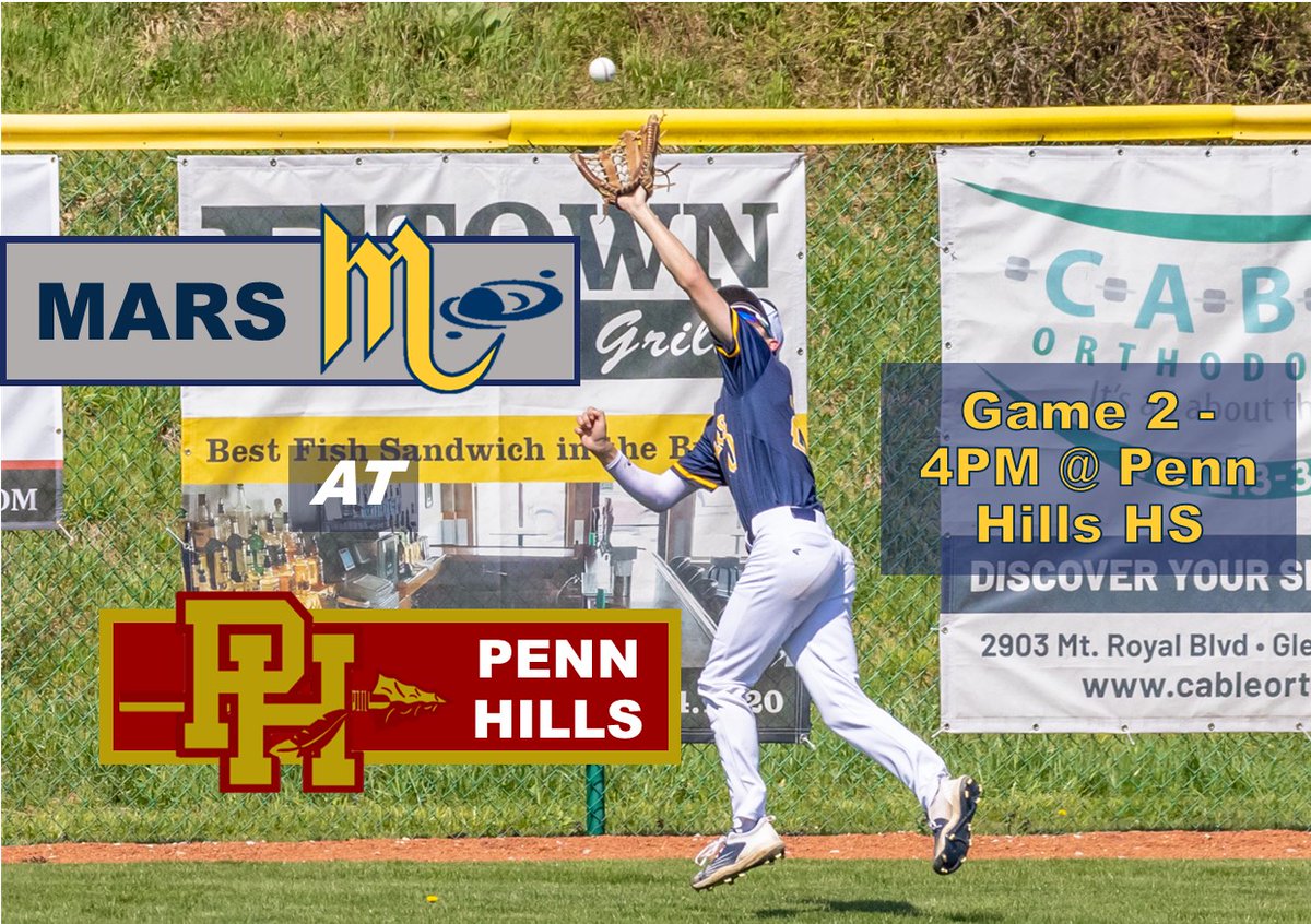 MarsHSBaseball's tweet photo. 🚨ITS GAMEDAY!!!🚨

Final game of the section series vs 
@baseball_ph
NO ⛈️🫰
 
MARS 🆚Penn Hills
📍| Pittsburgh, PA
⌚️| 4 PM
🏟️| Penn Hills High School https://t.co/wzXs6Z5Fvd