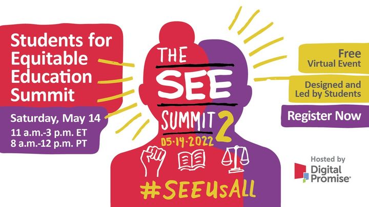 FutureReady's tweet photo. #SEEUsAll is a student-led movement calling for equitable education that values, honors, and affirms the identity of every student. Join educators and students from around the country at the SEE Summit on May 14. Learn more and register: https://t.co/kV9kGakj9w https://t.co/JnRQnmhti3