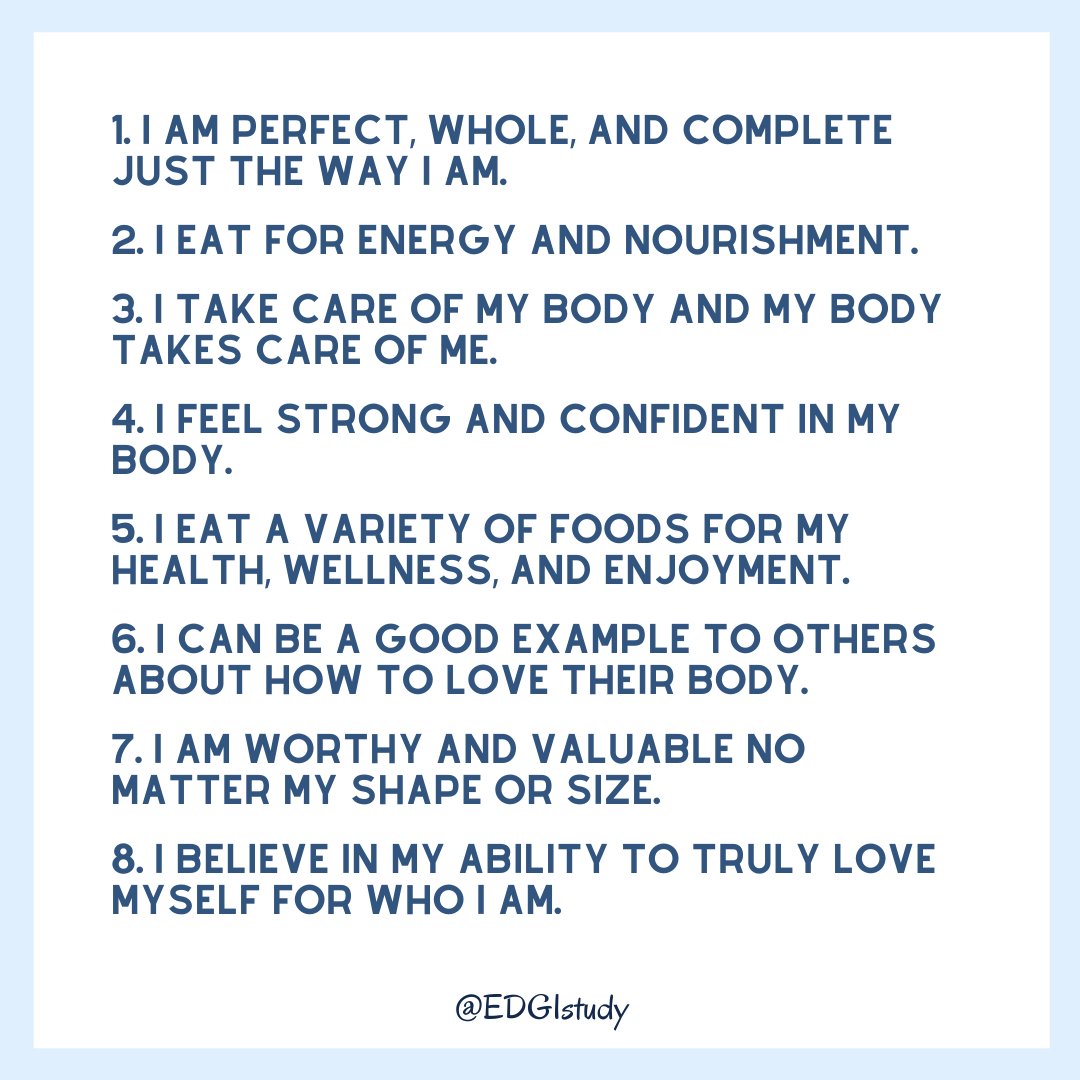 Happy Tuesday! Here are some #bodypositive (#bodyneutral) #affirmations to speak to yourself today. #mentalhealthawareness #mentalhealthawarenessmonth