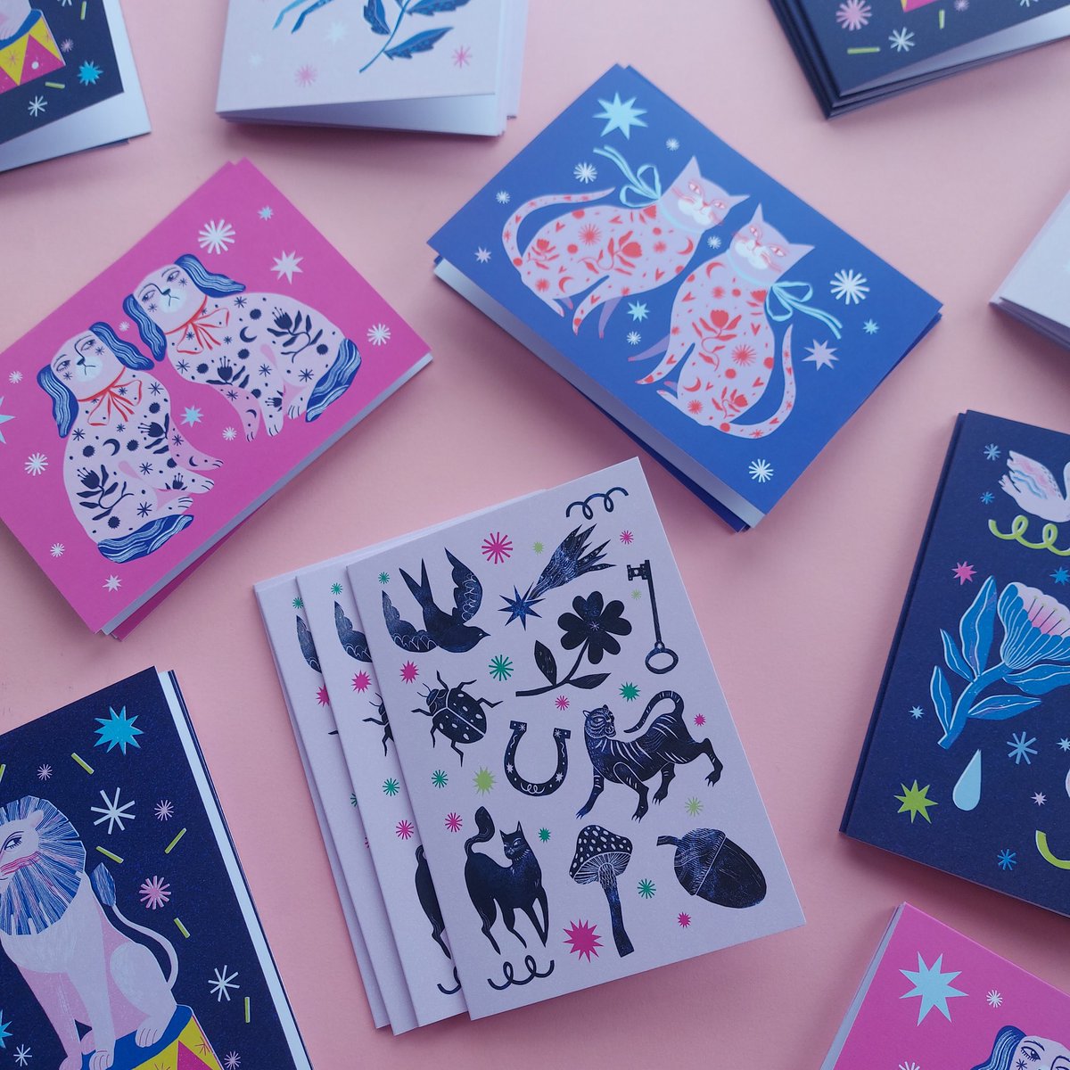 I love a delivery day! New freshly printed cards, the colours are 🤩🤩