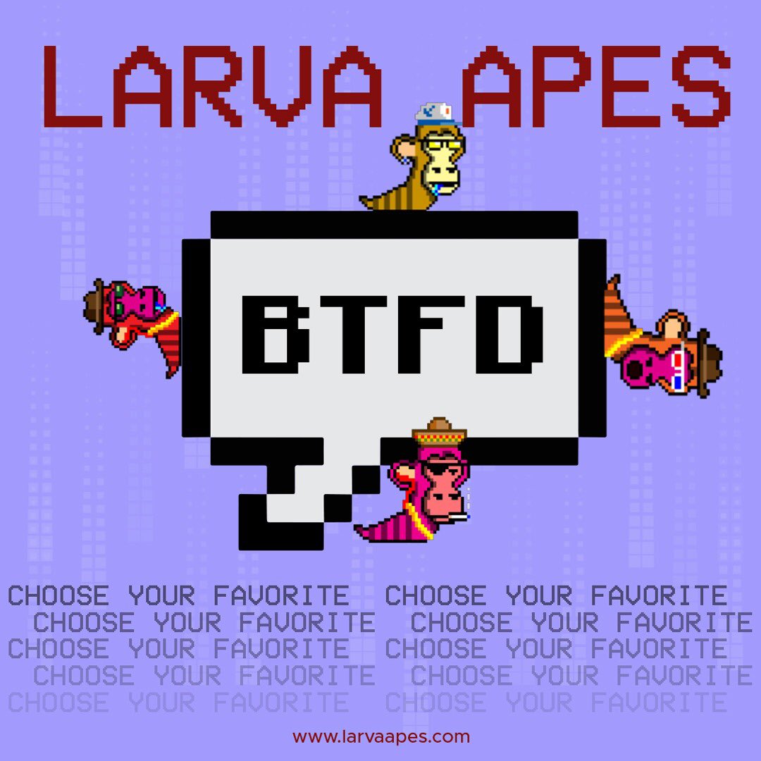 Choose your favorite larva ape from our collection and start interacting with the game!

You will not only find it fun but also beneficial for your wallet! 
📍larvaapes.com

#NFT #Giveaway #NFTLarvaAPEs #NFTs #NFTGiveaway