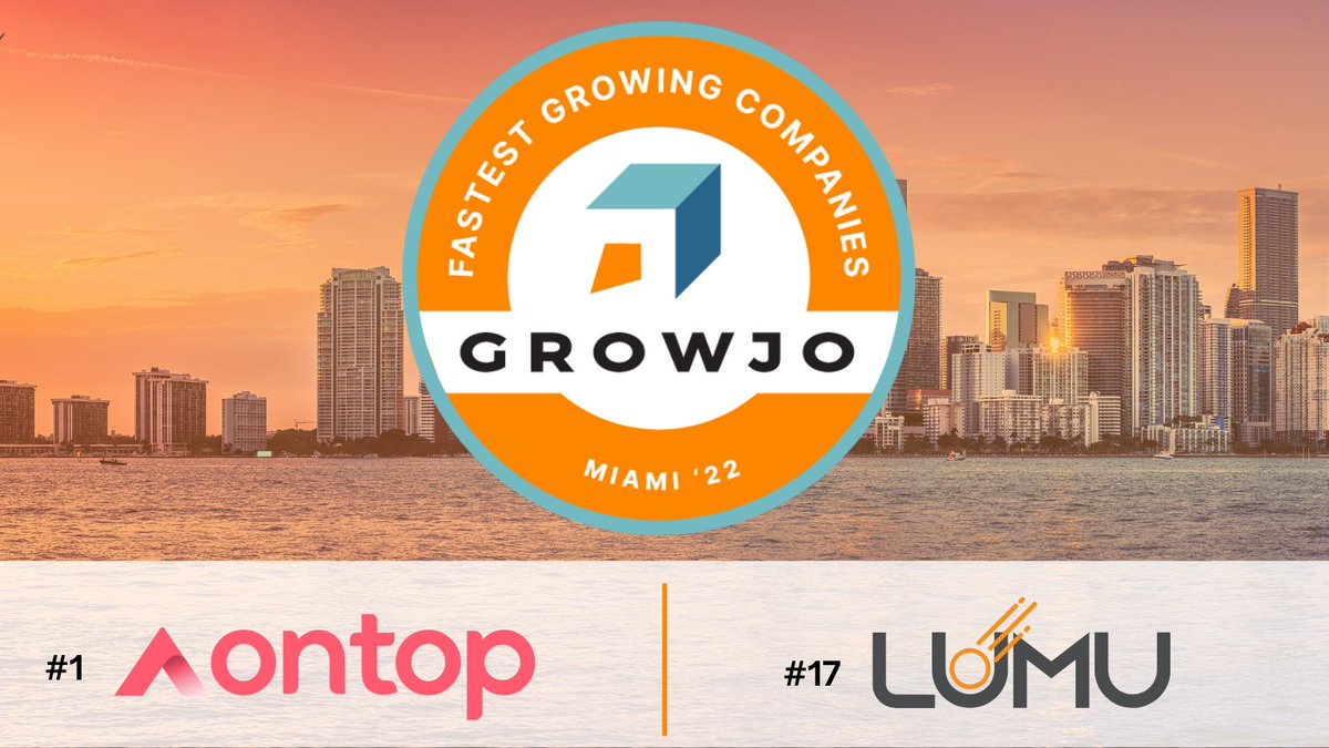 As Miami continues to be a hub for tech startup growth, SB <a href="/OpportunityFund/">Open Opportunity Fund</a> companies <a href="/ontop_hq/">Ontop</a> (#1) and <a href="/lumutech/">Lumu</a> (#17) are among the fastest growing in the market, according to <a href="/GrowjoUS/">GrowjoUS</a>. Congrats on your continued growth! 🚀
growjo.com/city/Miami #miamitech