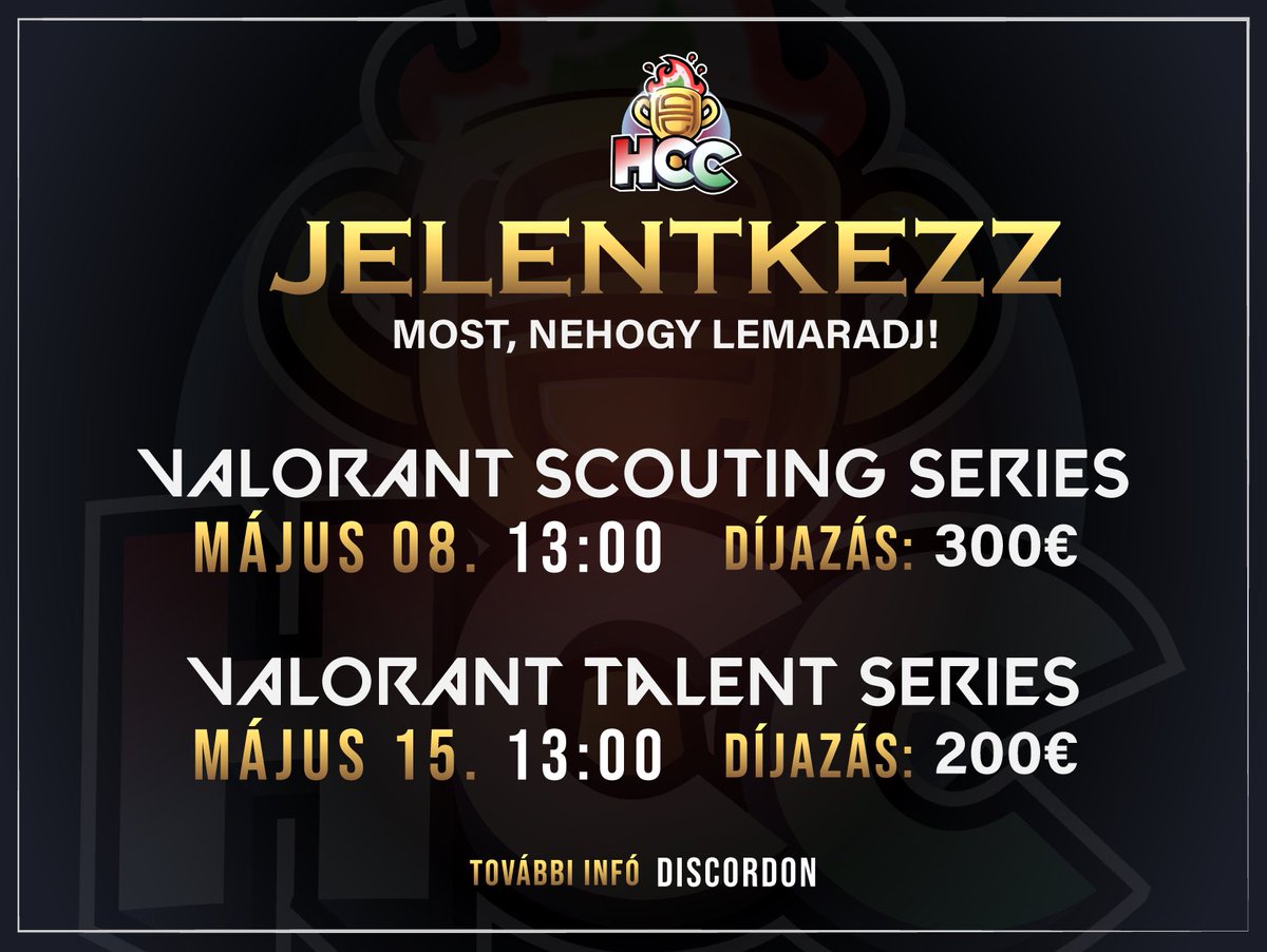 Mindenkit szeretettel várunk a kupára.
Ha szeretnél jelentkezni a csapatoddal, akkor csatlakozz fel a discord szerverünkre és olvass bővebben a rendszeres kupánkról.
Discord: discord.gg/pSCX8gRRHP

Nevezést ezennel megnyissuk :)