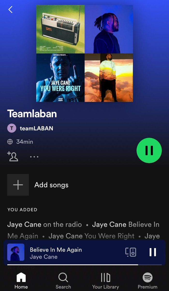 teamlaban's tweet photo. @Jayecane My new playlist. Honestly, I have no idea about @Jayecane Then after listening your music, I am suprised with your music style and voice https://t.co/946fseexBR