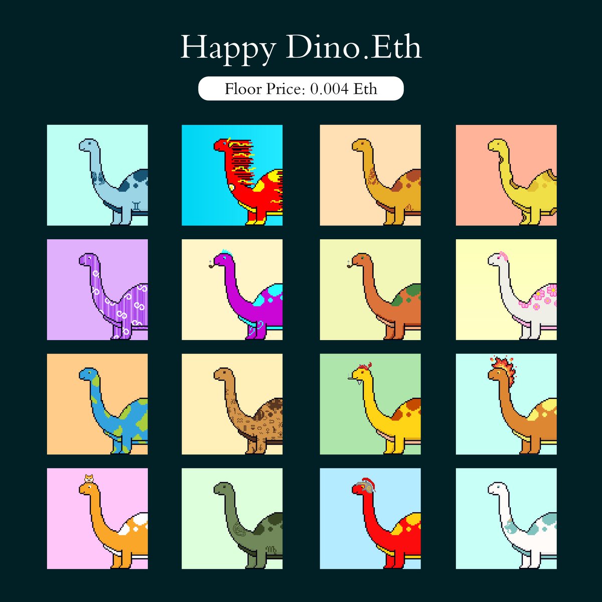 🎉Dino Sales Update (03.05.2022)🎉

❤️Sold: 234 / 300
❤️Gifted: 50+
❤️Owners: 156
❤️F.Price: 0.004 Eth
❤️V.Trade: 0.84Eth

Special Offer: Purchase 2 Dinos get 1 as a Gift🥳

Big Thanks to <a href="/henry_nuetron/">henry</a>: 15 Buys🥳

Thank you🥰

#NFT #NFTs #NFTCommunity #NFTartist