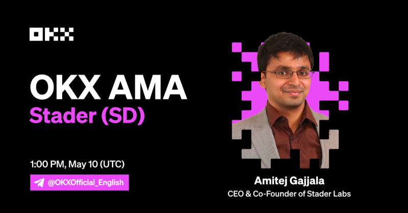 okx's tweet photo. 📣 Join the OKX x SD AMA Retweet Campaign 🔄

1️⃣0️⃣0️⃣ @OKX users will win up to 2,000 USDT in $SD.

✅ RT &amp; @ 2 friends
✅ Follow @okx &amp; @staderlabs
✅ Join #AMA with Amitej Gajjala CEO and co-founder of @staderlabs

Fill ⤵️