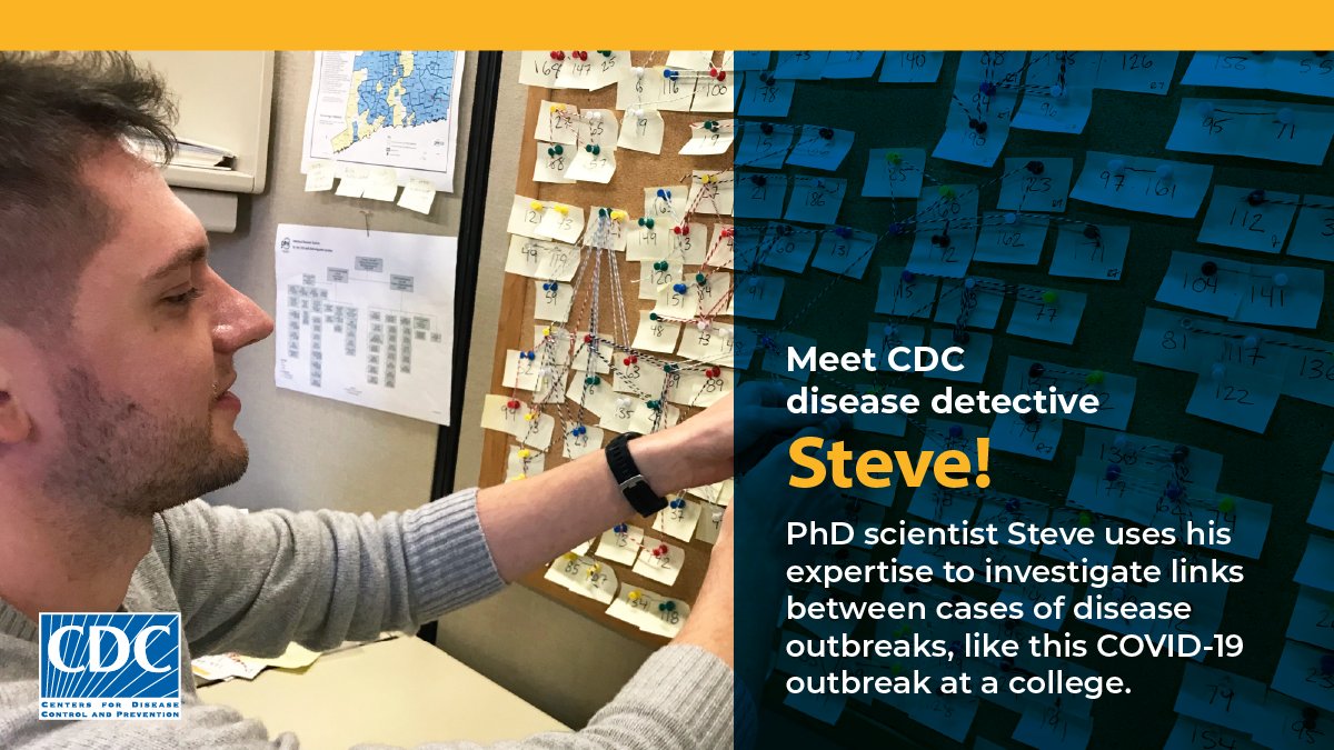 CDC #DiseaseDetectives connect the dots in disease outbreaks using contact tracing to help control the spread of disease. Learn more: bit.ly/3MtmOnx.
#CDCEIS22