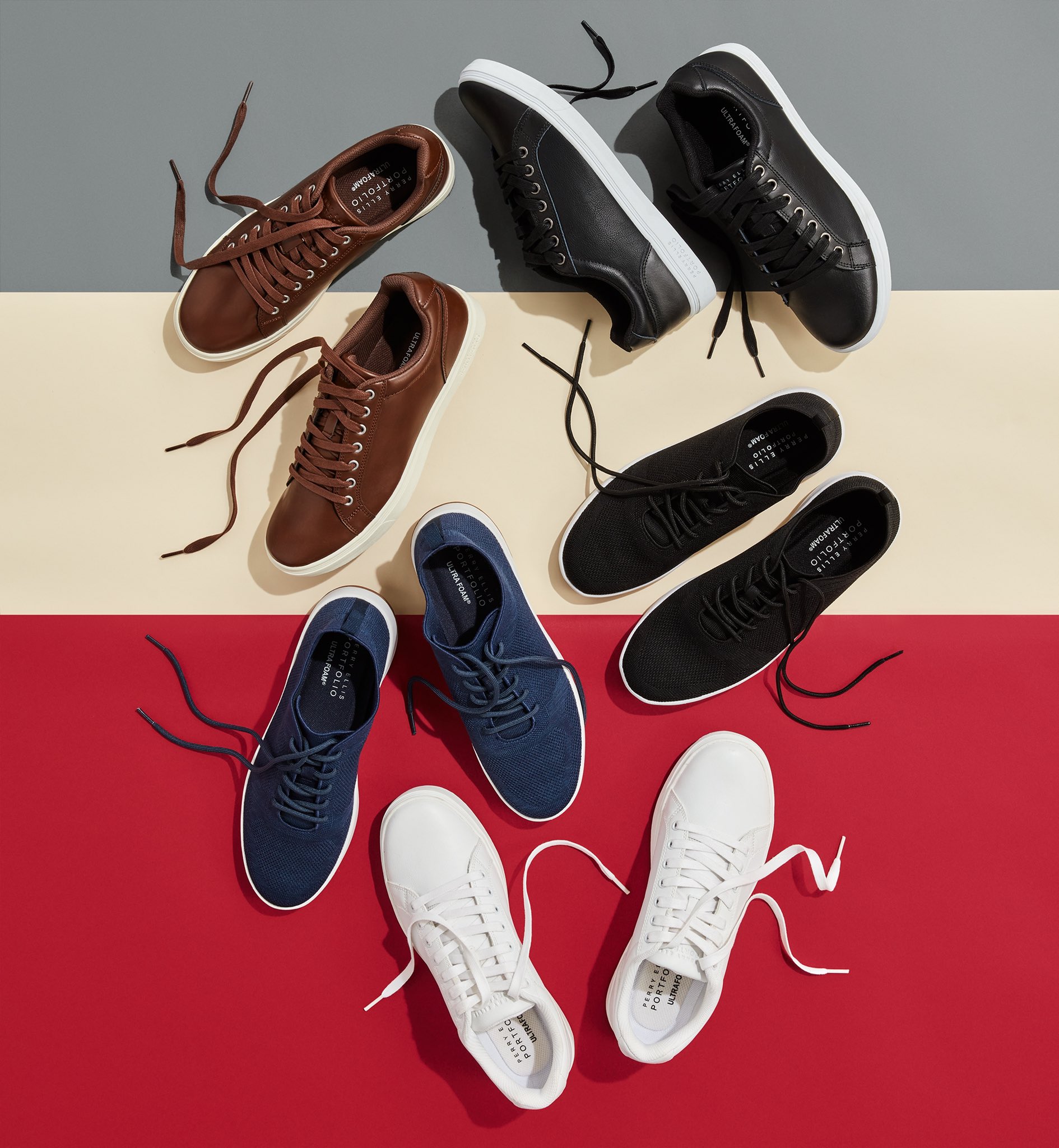Perry Ellis on X: "Finally, the perfect pair of shoes designated for each day of work week. #LifeReadySince1976 Now: Tread Sneaker: https://t.co/qyb7kzfw4c Vincent Sneaker: https://t.co/A2IGWDIdn5 / X