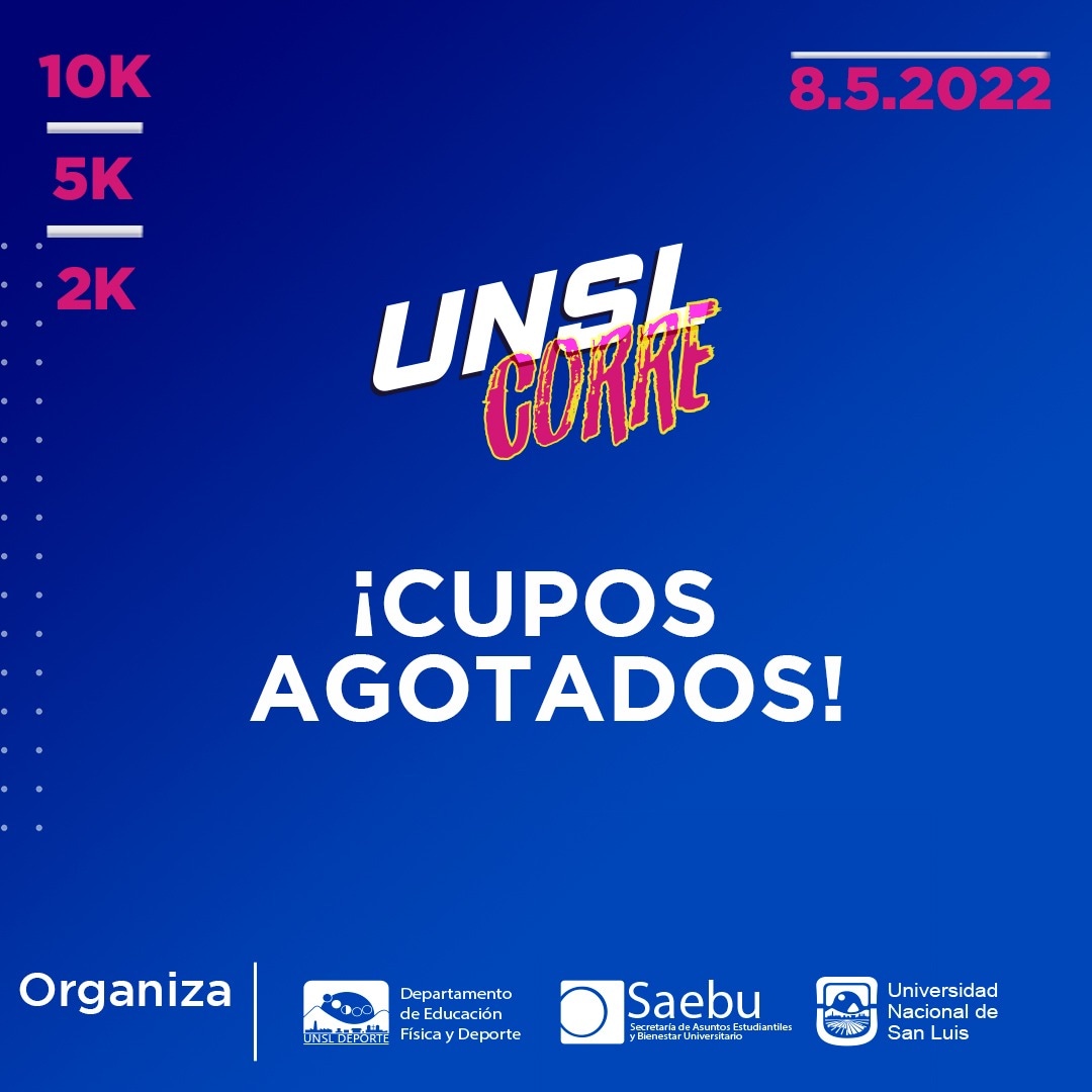 📣 ¡Cupos agotados para el UNSL Corre! 🏃‍♀️💪

La Universidad Nacional de San Luis (UNSL) anunció que se ocupó el 100% de capacidad para el evento.

facebook.com/11059606703166…

#UNSL #UNSLCorre