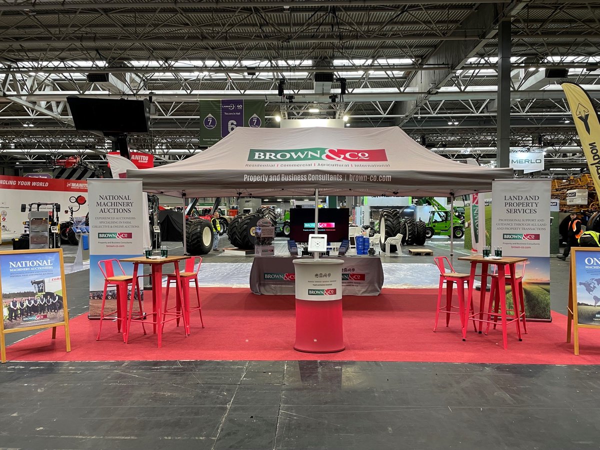 Brownandcorural's tweet photo. Our Auctions Team are all set up and are looking forward to LAMMA tomorrow and Thursday at the NEC, Birmingham

Please do call in to speak to one of our auctioneers – Hall 6, Stand 6.500

We look forward to seeing you there https://t.co/kwuGo3BXEl