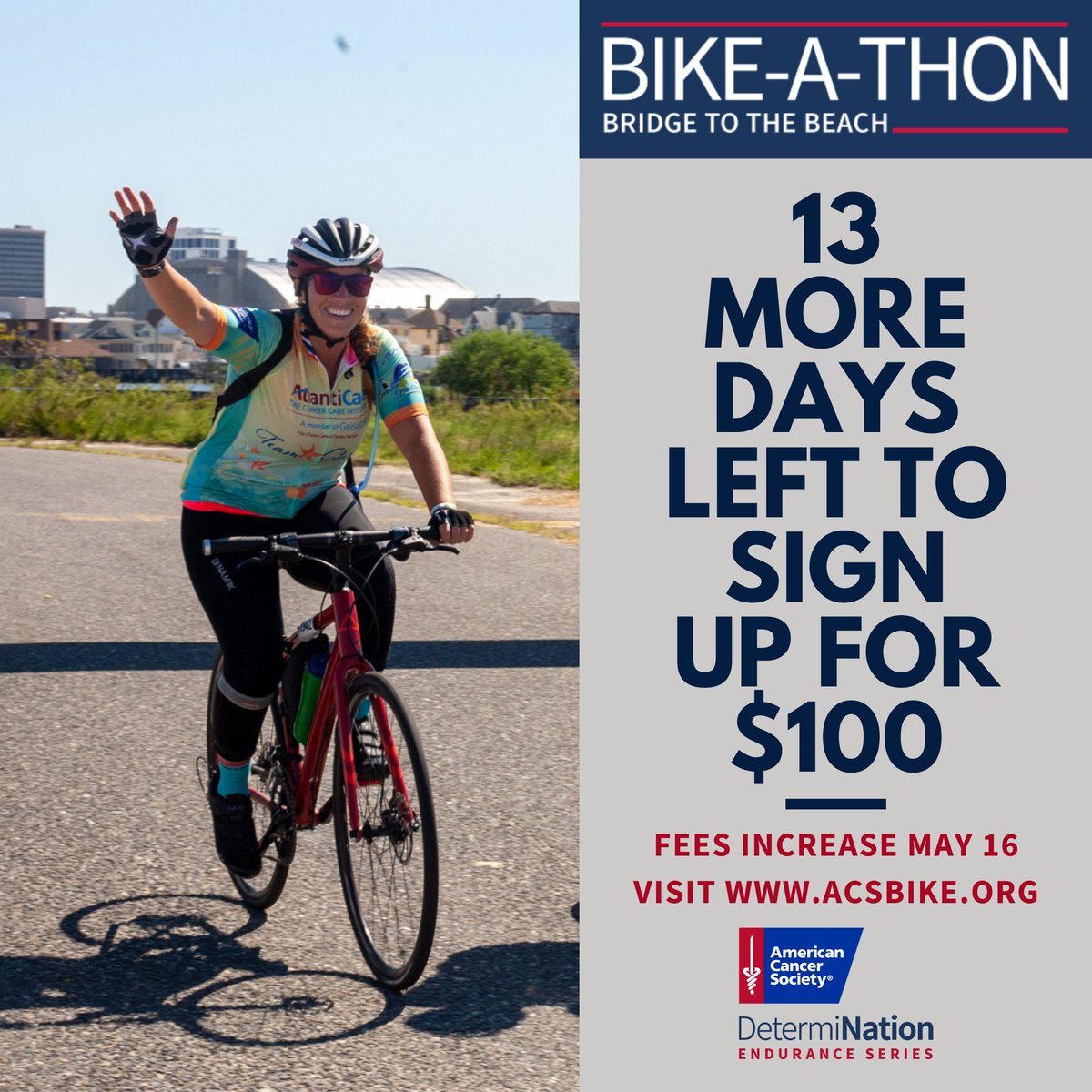 bikeathon's tweet photo. 🎉Great news cycling friends🎉

We are extending our current registration fee for another two weeks. Make sure to let all of your friends and family know they should sign up now while it is only $100!

Visit https://t.co/pI4NbrOfCL to get registered for Bike-A-Thon! https://t.co/GV88H9o8cf