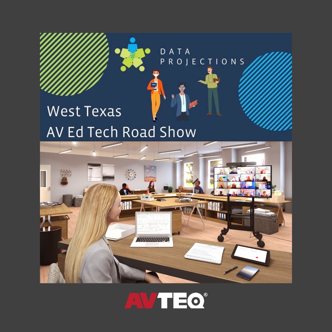 AVTEQ's tweet photo. If you're attending the Data Projections West Texas AV Ed Tech Road Show, make sure to stop by and take a look at the RPS-500 paired with the Logitech MeetUp. 
May 3 - Amarillo
May 4 - Lubbock 
May 5 - Midland/Odessa
#technology #education #dataprojections #rps500 #logitechmeetup https://t.co/ckL1sRfnSc