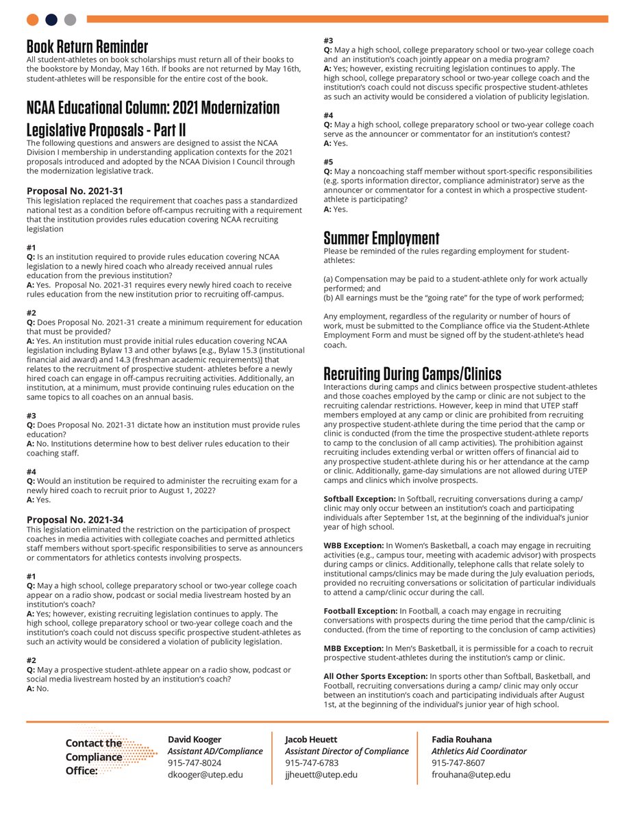 UTEP Athletics Compliance tweet media