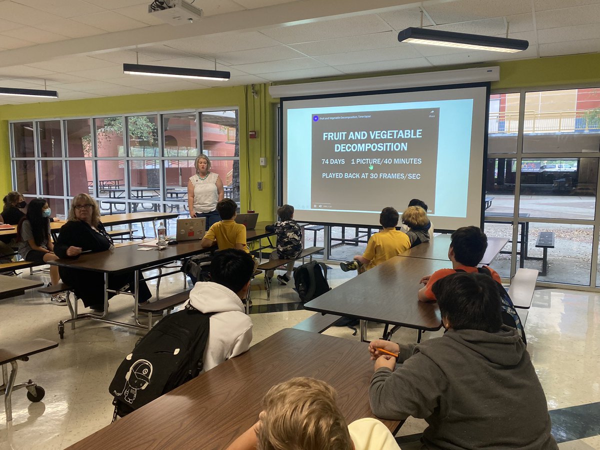 KMSSci's tweet photo. 6K students learn about food preservation as part of their homestead project. Thanks to Erica Hanchey, Food Scientist with @heb for helping with the real life application! @mrsfemmel @PRINCIPALRUBIO @we_teach_ksat_cte #thefalconway #ksat360 #neisd https://t.co/ewHzgLd7l5