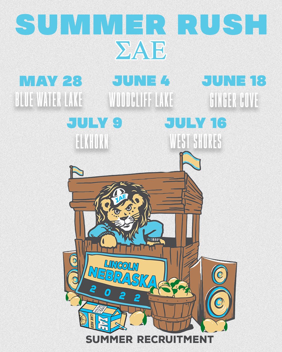 Summer Rush is right around the corner! 

Contact any member of our rush team to learn more about this Summer:

Christian Danko: (651) 707-4385
Grant Diesing: (402) 670-6973
Henry Crocker: (402) 871-7580

*time for rush events will be posted closer to the events