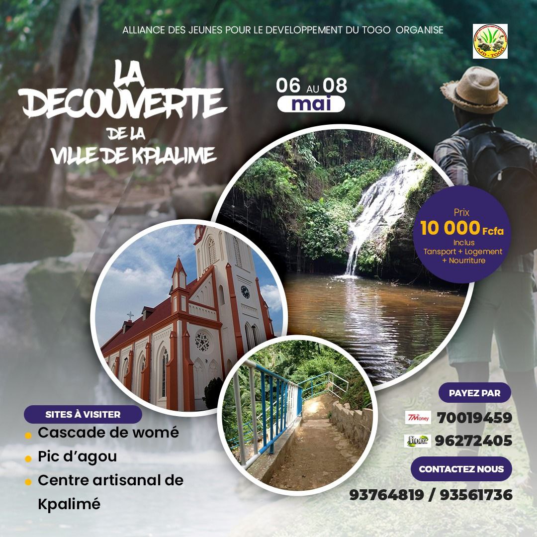 Eureka_Start's tweet photo. Faites vous plaisir  avec cette sortie dans les méandres de Kpalimé. Besoin d'informations contactez les organisateurs par les numéros disponible sur le visuel.

#EurekaTg #Immobilier #BTP #Togo #EER #SIT #EnsembleTrouvons #TT228 #TT229 #CIV225 #Guinee #Mali #Senegal #Team223 https://t.co/OeK7Bd0Ac0