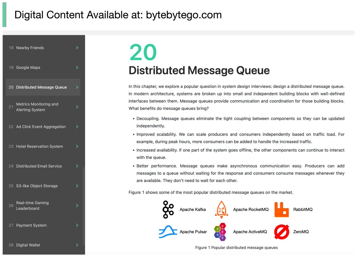 1/ *BIG* announcement

The 𝐝𝐢𝐠𝐢𝐭𝐚𝐥 𝐯𝐞𝐫𝐬𝐢𝐨𝐧 of the System Design Interview - An Insider’s Guide (volume 1 + volume 2) are available now on our newly released platform. 

Link to the content: bytebytego.com