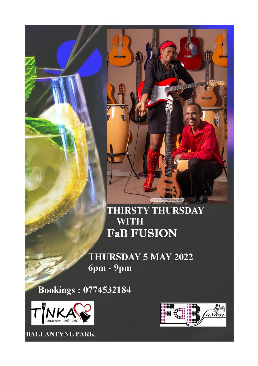 Catch us at Tinka Ballantyne Park this Thursday 5th May 2022 from 6pm to 9pm. #fabfusion