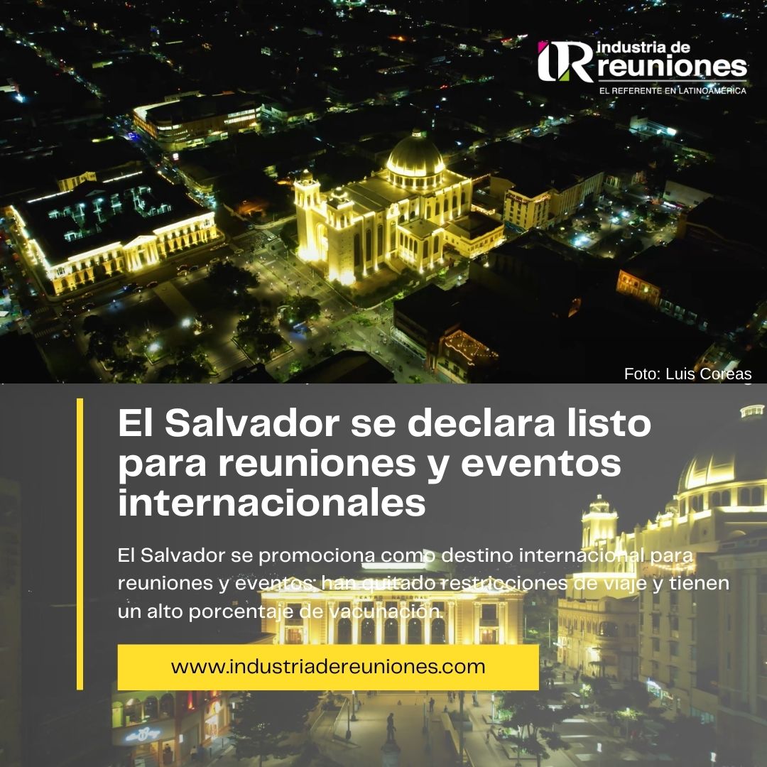 En El Salvador hay 50% de reuniones presenciales-híbridas y 50% de eventos virtuales; se estima que a final de año serán solo 20% virtuales. 

bit.ly/3Fie29t

<a href="/MITURElSalvador/">Ministerio de Turismo</a> 
#industriadereuniones #turismodereuniones #meetingplanner #meetings #meetingprofs #elsalvador