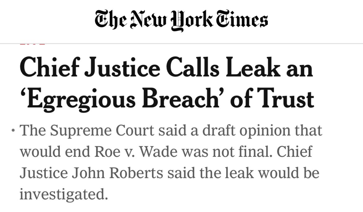 ethanblouin's tweet photo. Actually secretly discussing plans to revoke popular rights is a breach of trust but okay #RoeVWade https://t.co/8z0WCZ7wri