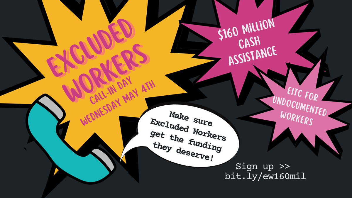DCFPI's tweet photo. Action Alert! 📞 Join @DontExcludeMeDC @JustRecoveryDC for a call-in day TOMORROW May 4 urging Chairman Mendelson to make the #DCBudget more inclusive to workers sidelined from our economy.
Sign up to call now! https://t.co/G8xbNrCJP4
#DontExludeMe #InclusiveEITC https://t.co/p85K5cIqMr