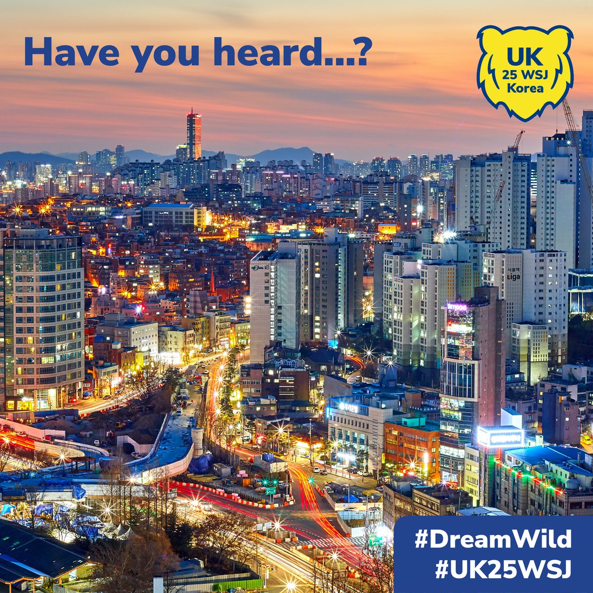 Have you heard? For the pre and post-event element of <a href="/2023wsjkorea/">25th WSJ</a> we will be heading to Seoul 🥳 

We’re working on creating a programme of exciting activities for the Contingent so keep an eye out for more information. 

#DreamWild #DrawYourDream #UK25WSJ