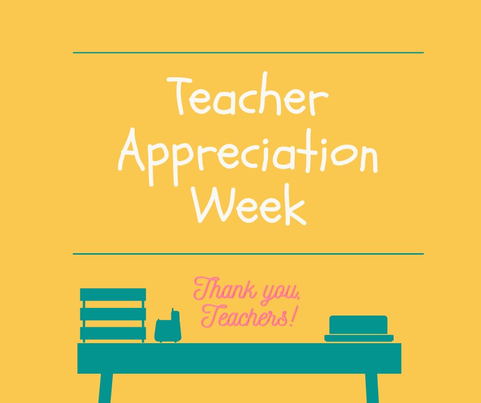 In honor of Teacher Appreciation Week, we want to say thank you to all of the wonderful teachers! We know this has been another challenging year, but your hard-work and dedication makes a BIG difference.