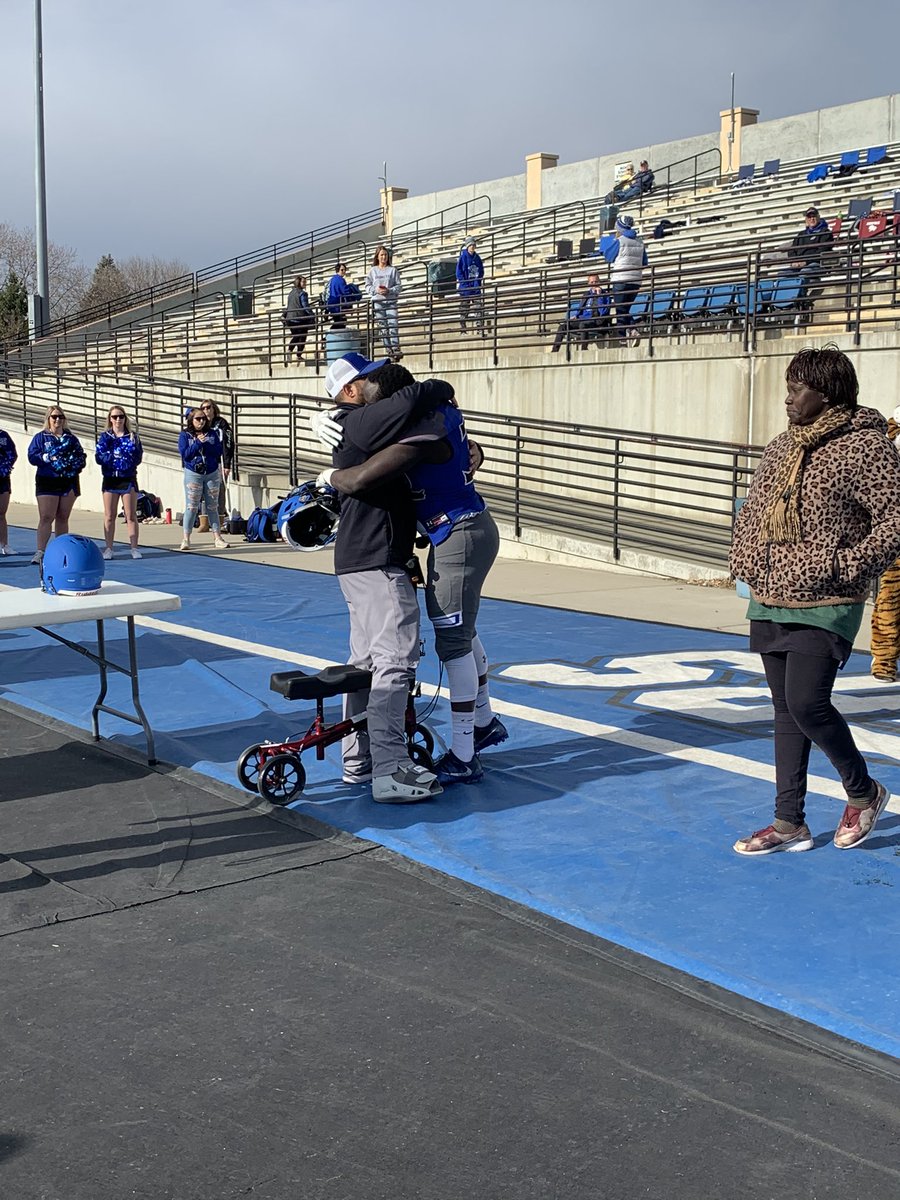 RossCimpl's tweet photo. Today is DWU Service Day and the start of #DWUCares

We will also be remembering and honoring a former player @MannyC_6 who is gone way to soon. 

Join us at 1:30 as we plant a tree and remember Manny. #longliveMC #BLEEDBLUE https://t.co/nVyjylD0ni