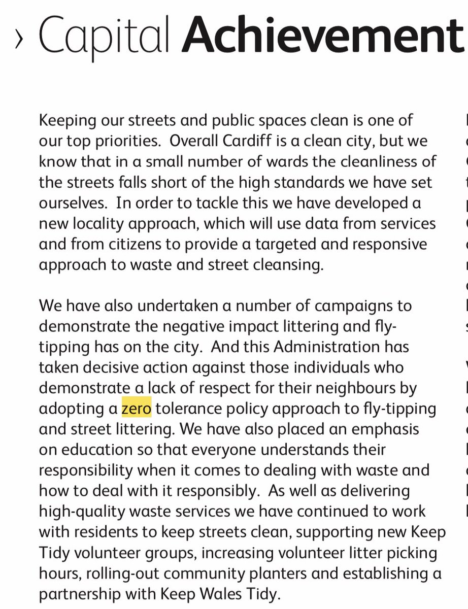 DirtyCardiff's tweet photo. Labour ran Cardiff Council said 5 years ago they’d have a “zero tolerance approach to fly tipping and street littering”.

Five years later and there are elections. Can you REALLY say Labour has a zero tolerance approach to littering? THINK before you vote for the same AGAIN. https://t.co/K5ZcLGDVm4