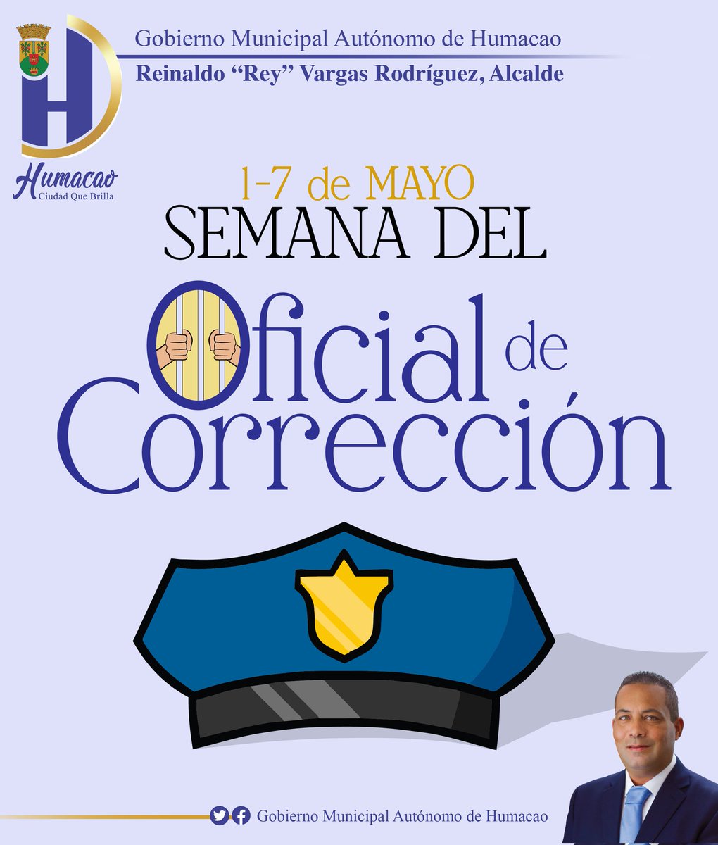 MHumacao's tweet photo. Felicidades en la Semana del Oficial de Corrección. https://t.co/IKvNrcMMIJ
