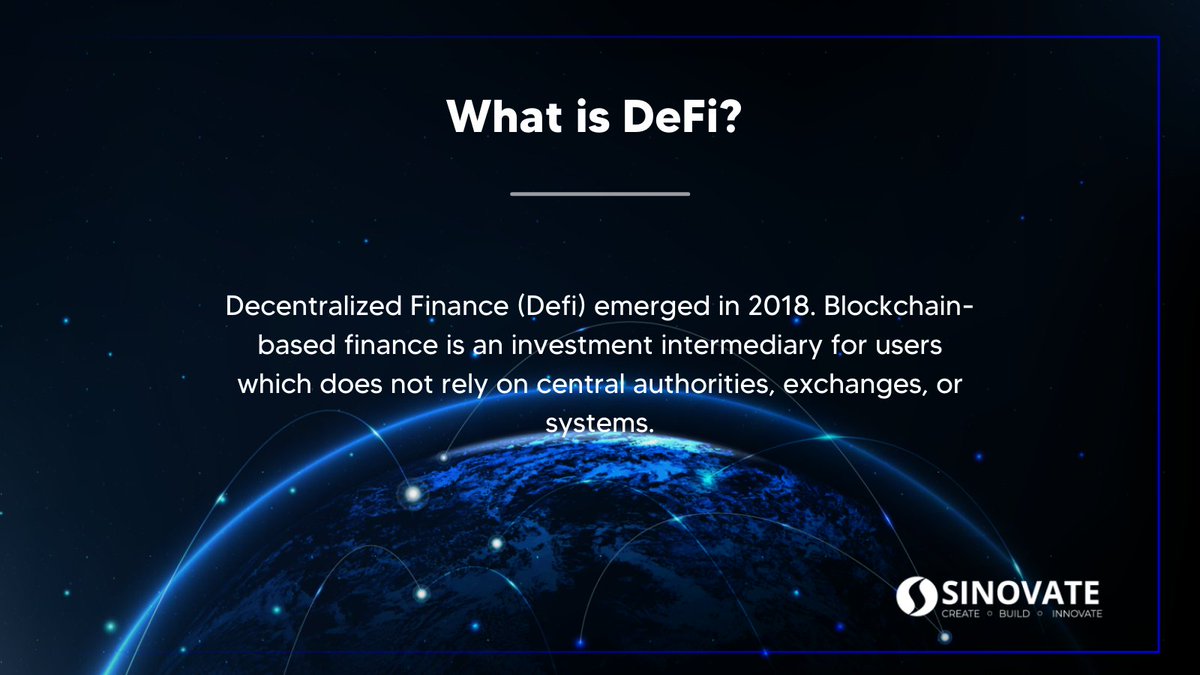 SinovateChain's tweet photo. With #Sinovate shortly releasing on #BSC and #ETH. 

Here's a quick look at what #Defi is: and keep an eye out for more information over the next few days.
⬇️⬇️  

#Binancesmartchain $ETH #BSC #Ethereum $BNB $SIN https://t.co/xaoLkhkFbY