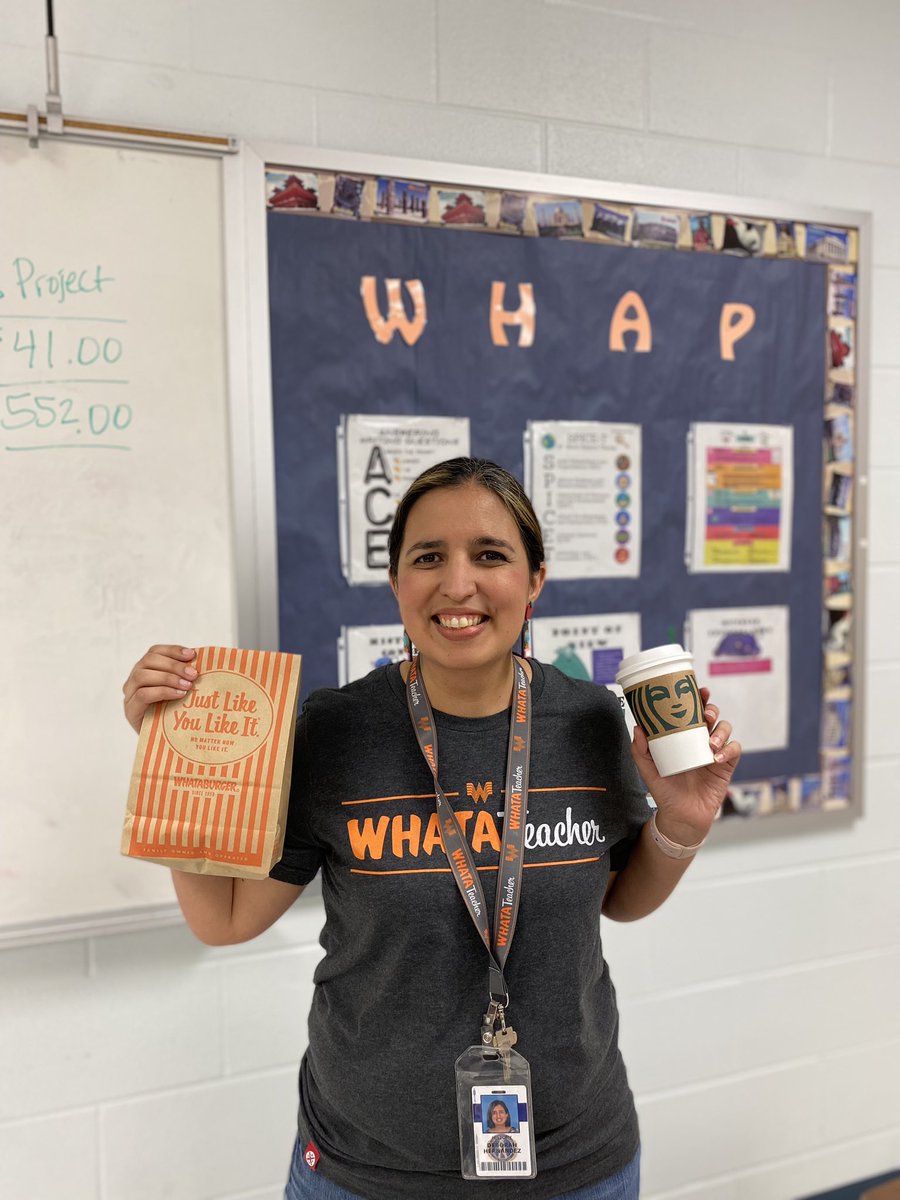 MrsHernandezBHS's tweet photo. #WHATaweek to be a teacher!Received the Most Patient Senior Teacher Award &amp; @Starbucks gift card Got  #TeacherAppreciationWeek breakfast from @BrandeisHSCheer &amp; @Whataburger 🧡😋Thanks so much @GenaMendoza21 🥰 LOVE my #WHAP teacher earrings @__vaaanessaa_ 😍 https://t.co/69EbxqvWu9