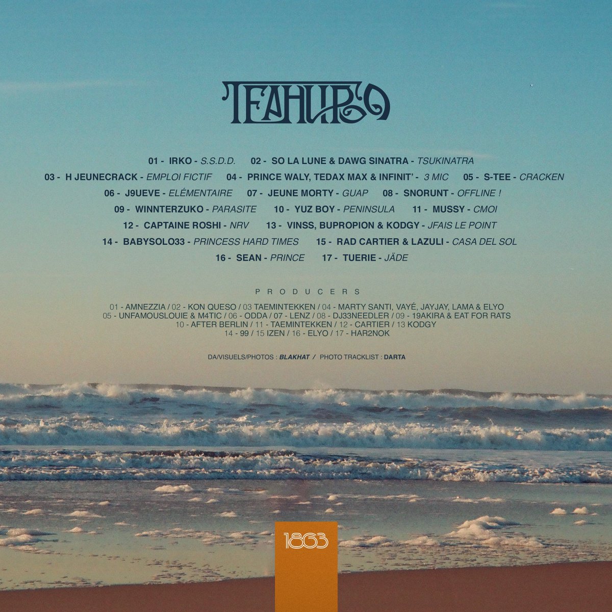 TEAHUPOO, la nouvelle mixtape 1863 disponible le 11.05