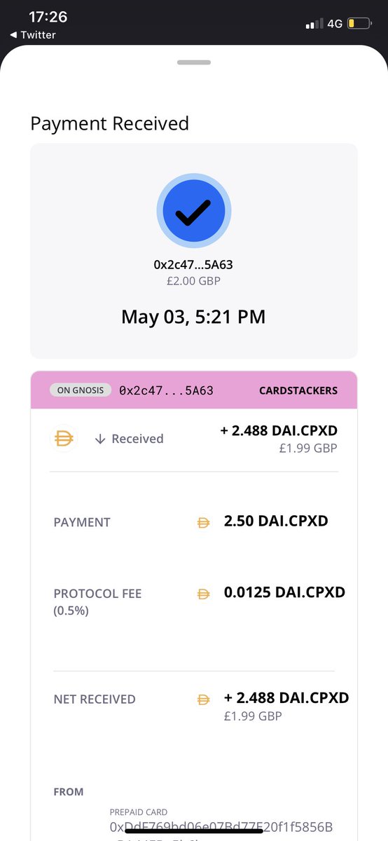 cardstackers's tweet photo. $0.01 fee 🤑
No gas token needed ✅
#lowfees #layer2 #cardpay https://t.co/whwWSWWFVW