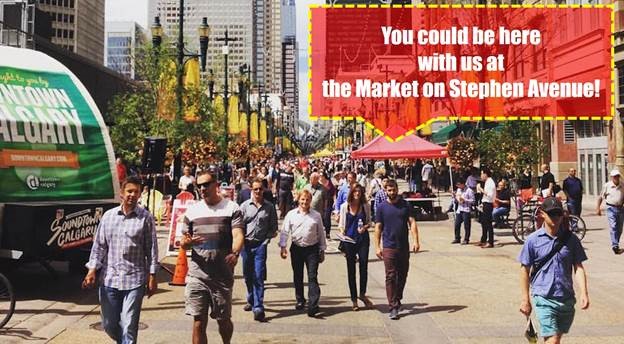 ONLY ONE MONTH until our 1st market!!! The Kensington Night Market begins June 2nd &amp; The Market on Stephen Avenue is June 7th!! 
Come out &amp; discover what we have going on, on Stephen Avenue, in Kensington, in Quarry park and the downtown core. 
 Contact: coordinator@dmeinc.ca