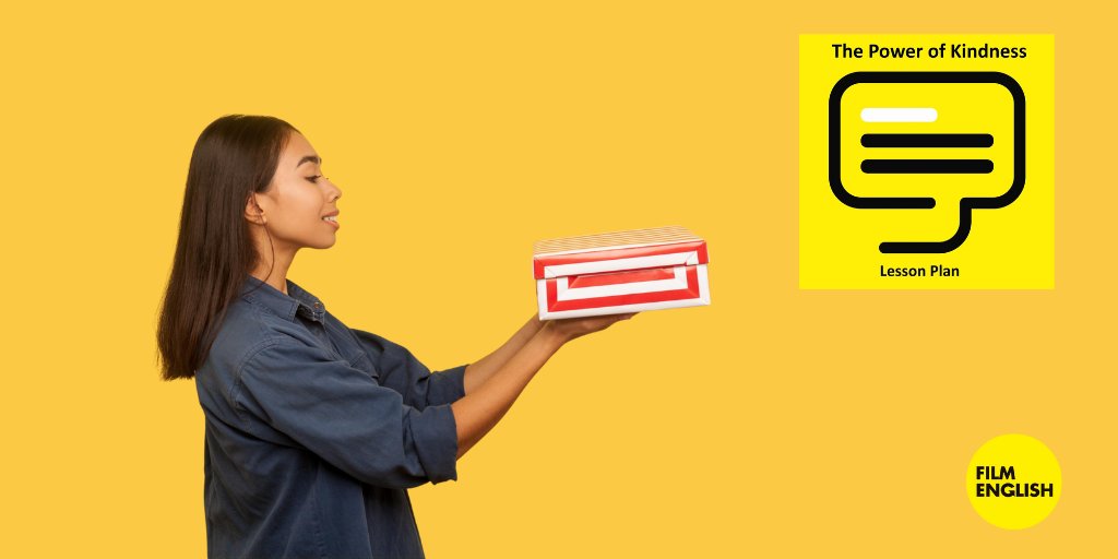 school4training's tweet photo. A Film English lesson plan designed around a short video titled 'The Extraordinary Power of Kindness' and the theme of kindness. 
👉 https://t.co/CtKZusffyG
#FilmEnglish #esl #esl #efl #elt #tesol #tefl #LessonPlan 
@FilmEnglishClu1 https://t.co/Rvrla9FPdW