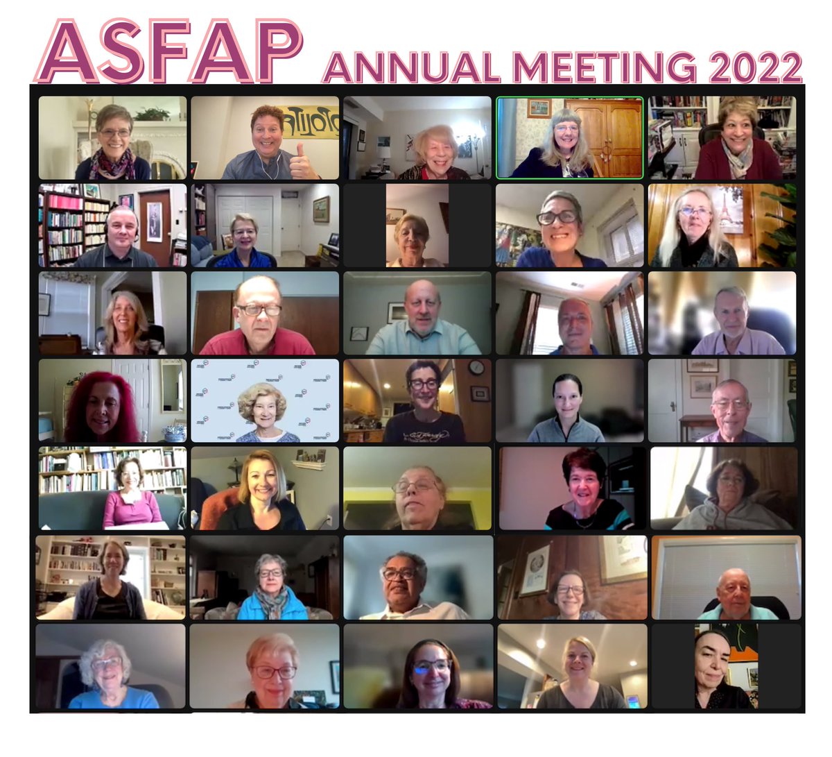 asfapalms's tweet photo. Attendees of our Annual Meeting held on May 2nd via Zoom #asfap #frenchacademicpalms #palmesacadémiques https://t.co/LwrCuOv2mC