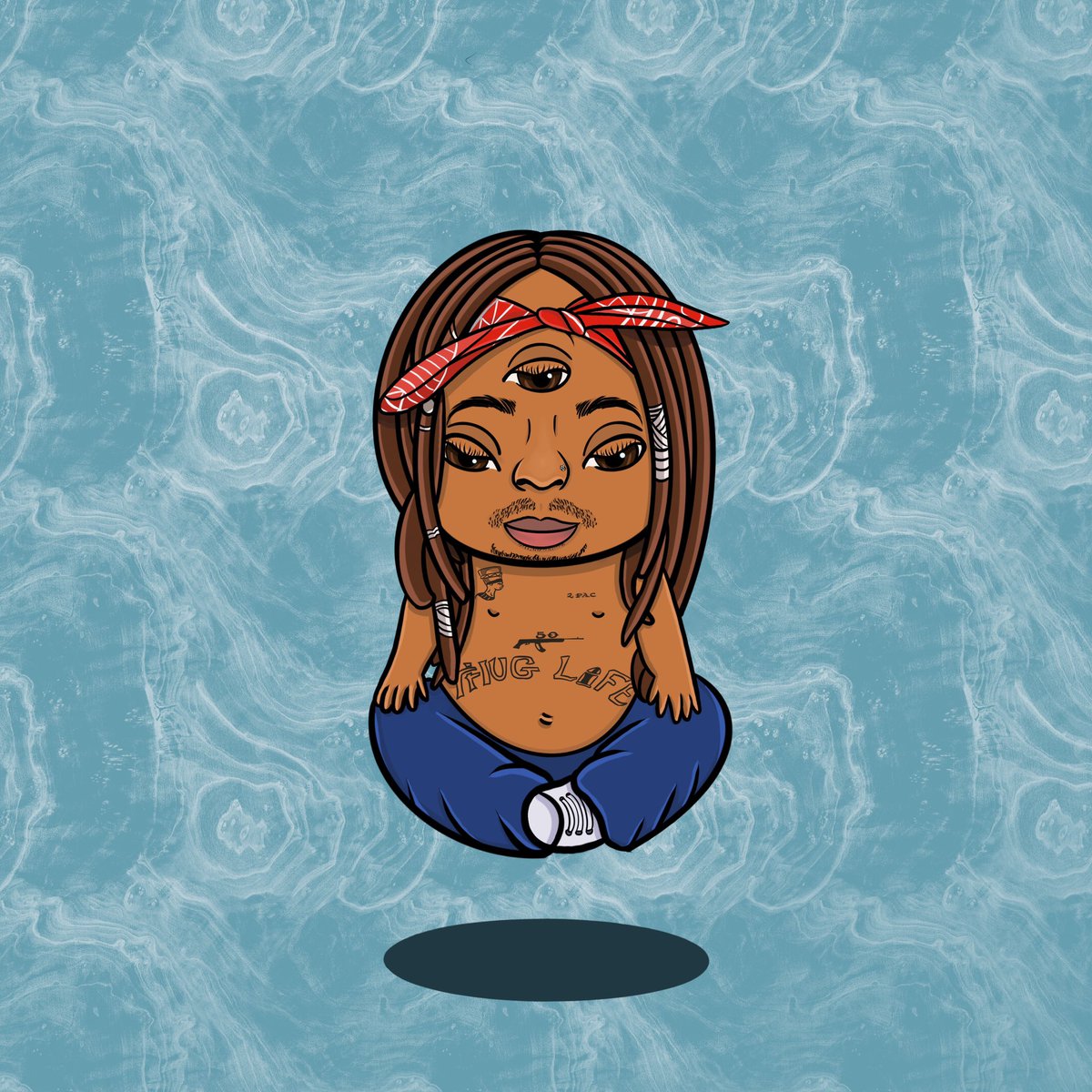 📌New drop 📌 Fusion has complemented one of my favorite characters. He's 2 name pac and his music brings it back to the early hip-hop genre.🎛📻🎤 price 1 N. paras.id/token/x.paras.… #nft #NFTThailand  #NFTCommmunity  #paras