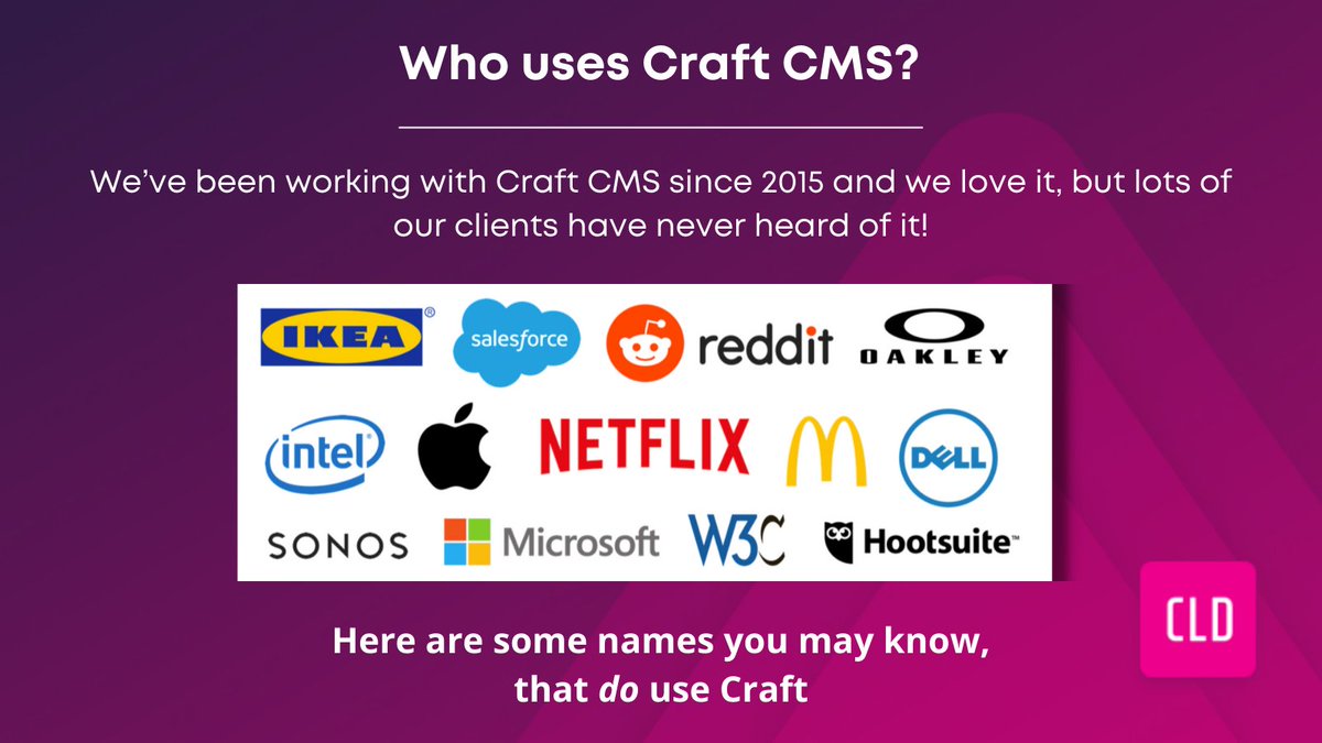 If you're feeling curious about #craftcms 💭, click the link through to our site loom.ly/F2cPZE0 📲 to find out more on why CLD believe Craft is the perfect #CMS for you and your #website 💻