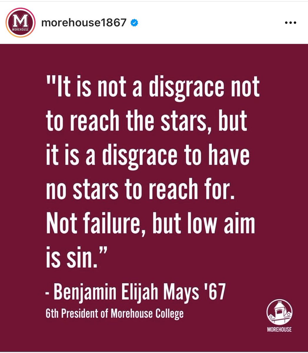 Mood: today and everyday. “Not failure, but low aim is sin.” -Benjamin Mays.    25 years ago every morning when I walked out of my dorm <a href="/Morehouse/">Morehouse College</a> , I’d walk by the Mays memorial and read this inscription.