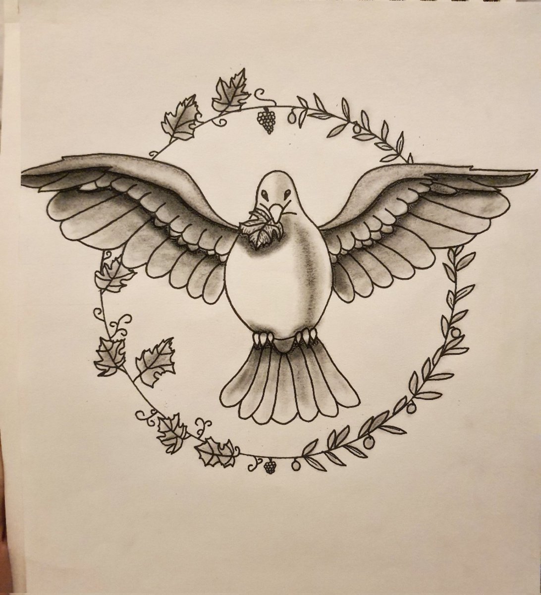 Camarts18's tweet photo. Tattoo réaliser pour un proche, au souvenir de quelqu'un 💝

#vignedraw #colombedraw #colombe #Olivier #drawing #artdraw #art #artwork #tattoo #tattoodraw #frenchartist #souvenir https://t.co/Rn2G7voWpT