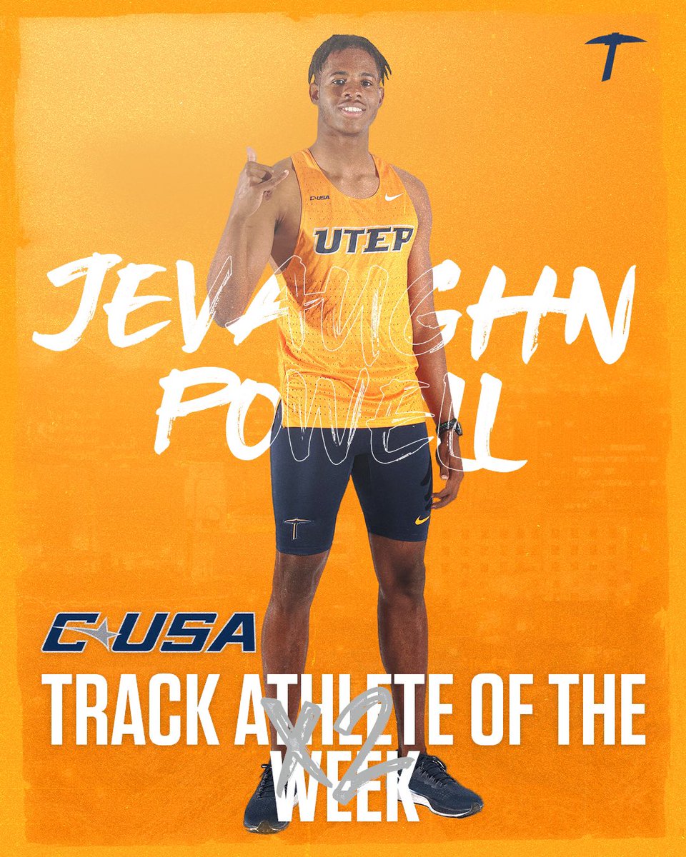 ✖️2️⃣ | 𝙿𝚘𝚠𝚎𝚕𝚕 𝙽𝚊𝚖𝚎𝚍 𝙲-𝚄𝚂𝙰 𝙼𝚊𝚕𝚎 𝚃𝚛𝚊𝚌𝚔 𝙰𝚝𝚑𝚕𝚎𝚝𝚎 𝚘𝚏 𝚝𝚑𝚎 𝚆𝚎𝚎𝚔 𝚏𝚘𝚛 𝚂𝚎𝚌𝚘𝚗𝚍 𝚃𝚒𝚖𝚎

📰: bit.ly/38P7Vx2

⏱: 4️⃣5️⃣.2️⃣9️⃣ 🏃‍♂️💨
First Place in 400m ✅
Personal Record: ✅
No. 1 in C-USA &amp; Mountain Region ✅

#PicksUp ⛏