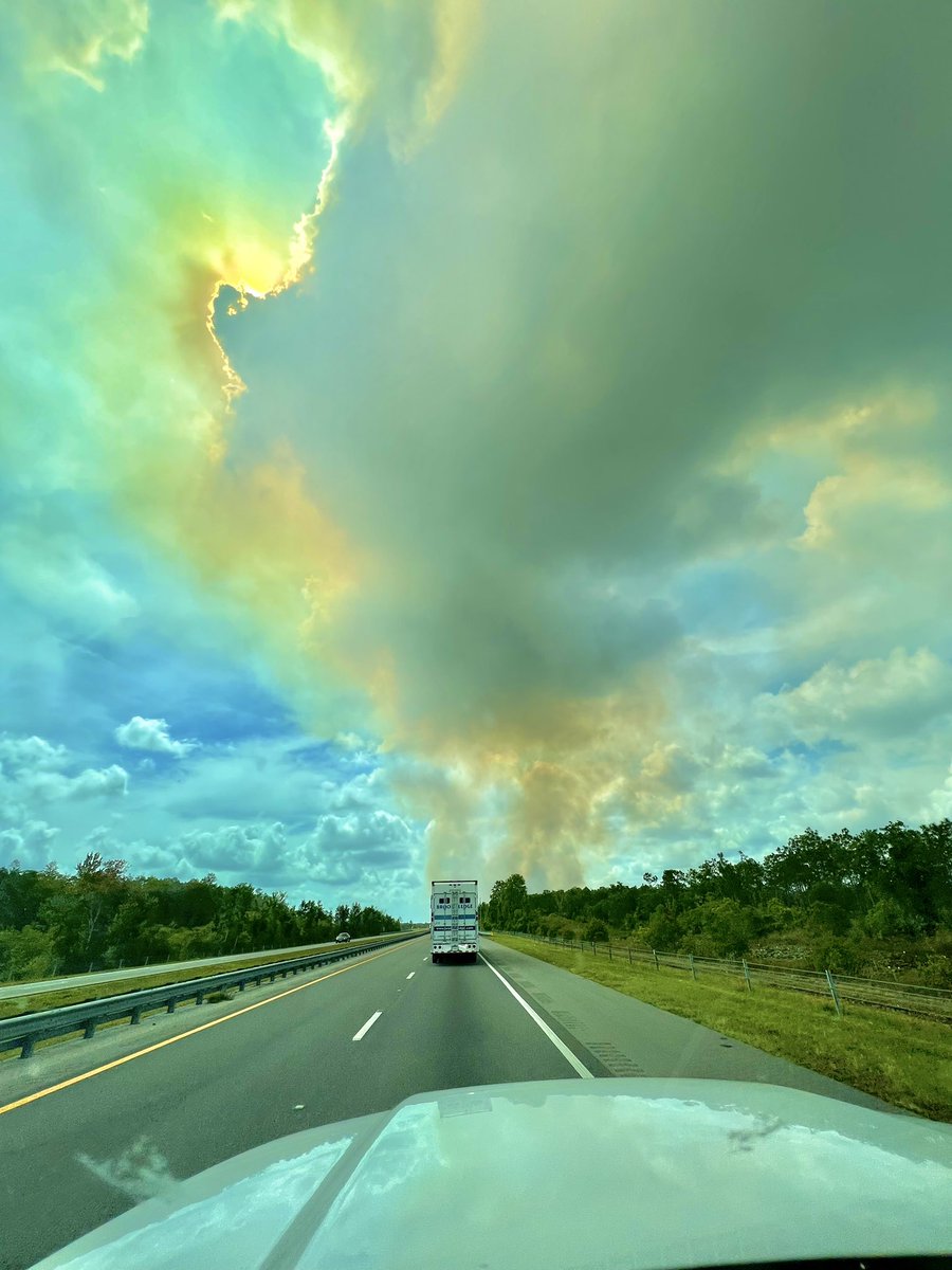 davidward83's tweet photo. #fire along side the highway #southFl https://t.co/DtHVMG0Piq