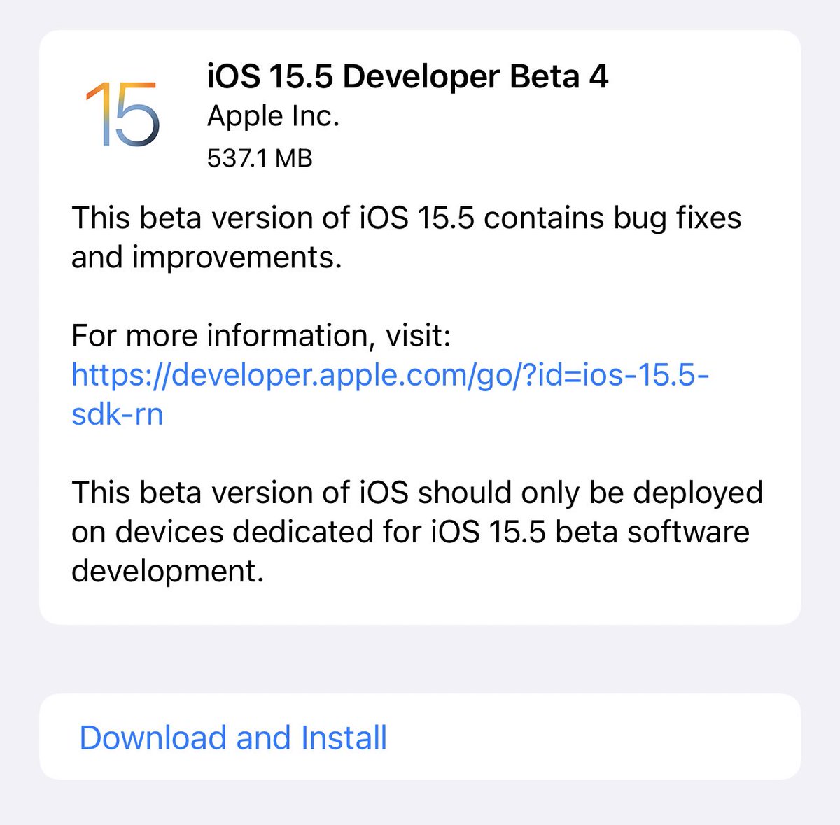 BrandonButch's tweet image. iOS 15.5 Beta 4 has been released!

Video coming soon..