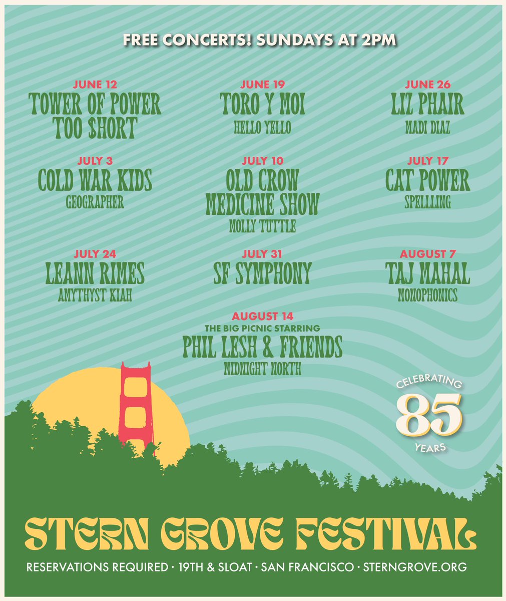 sterngrovefest's tweet photo. Announcing our 85th Season line-up! More info at https://t.co/6eQoxa1OIS https://t.co/bRv752sqHU