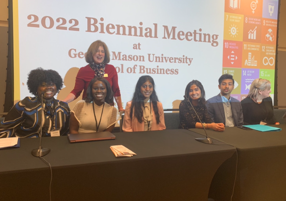 During the PRME Biennial Meeting, #B4BW students discussed their involvement in the #ImpactFellows, Be the Change (student run organization), Summer Impact Internship, and Mental Well-Being in Refugees and how these organizations have advanced their leadership skills.