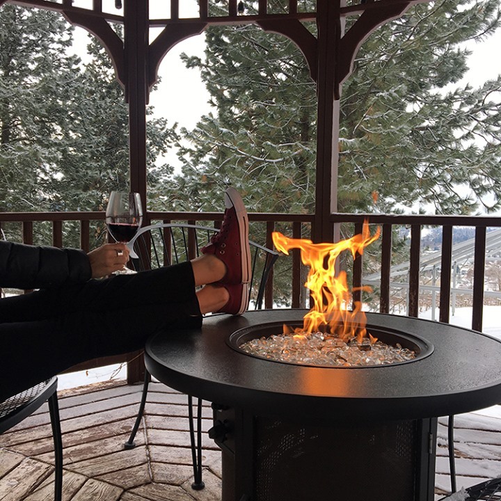 OutdoorRooms's tweet photo. Put your feet up and relax a little. https://t.co/br62RDUNnX #bringhomeoutside #backyardinspiration #firepittable #outdoorfire https://t.co/qFsLv9dDDp