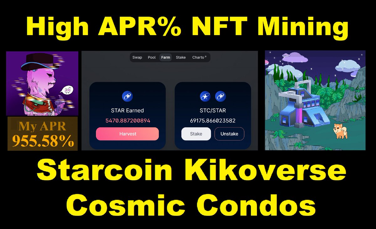 1ownercarguy's tweet photo. SUPER HIGH #APR on @StarcoinSTC with @Kiko_verse and @StarswapEN plus @CosmicCondos on #mars
New Video and How to on Projects I am investing into HERE is a link https://t.co/hl3OBroI41
#NFT #NFTGiveaway #Crypto #cryptocurrecy #cosmiccondos @wildwestverse #Staking #rewards https://t.co/5P9sHiPSXF