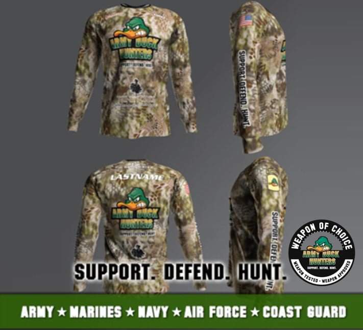 ArmyDuckHunters's tweet photo. Secure your #Coalition Jersey &amp; #SupportDefendHunt--HOOAH!
https://t.co/9LyETQjlkM
#ArmyDuckHutners https://t.co/1I7IH7cOQS
