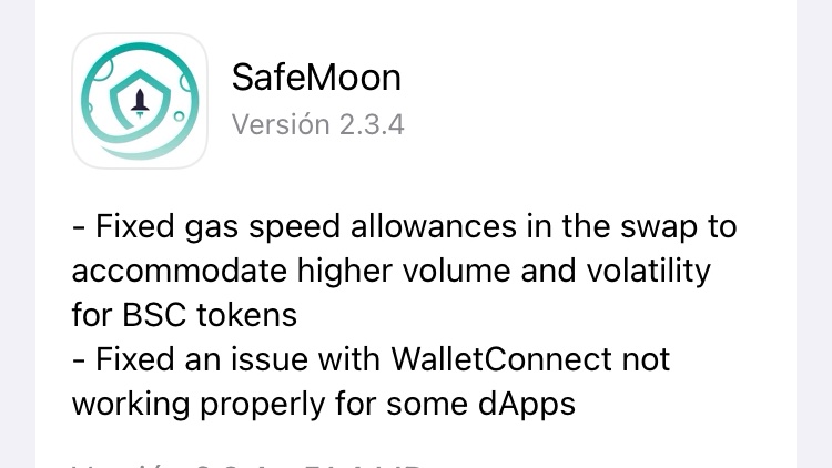 SafemoonWarrior's tweet photo. #SafeMoon iOS Wallet update available! https://t.co/8wrJU2TFey